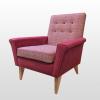 1960's Style Two Tone Fabric Chair